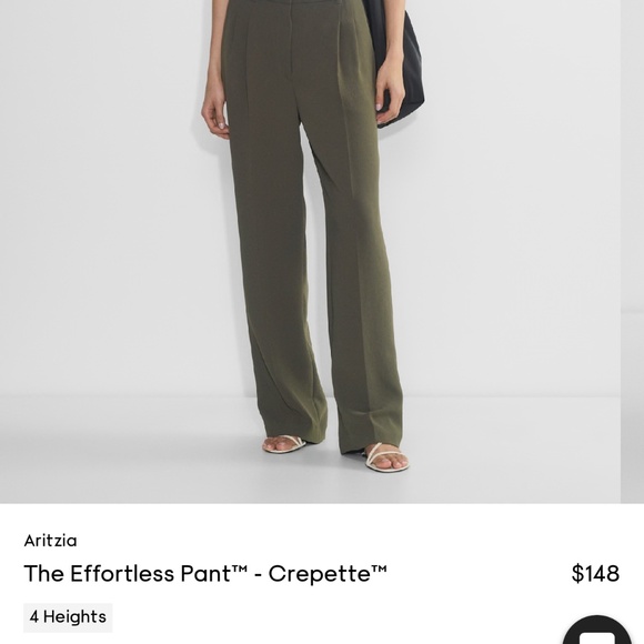 Aritzia Pants - Aritzia Effortless Pant - Dark olive green size 4